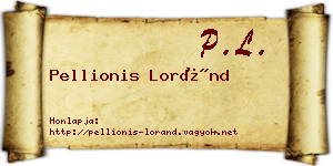 Pellionis Loránd névjegykártya